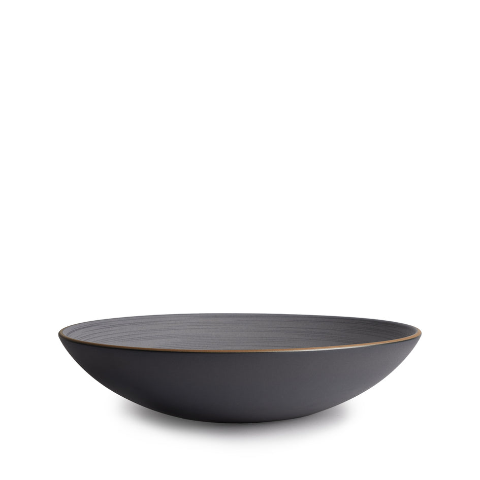 Echo Etched Shallow Salad Bowl in Indigo Image 1