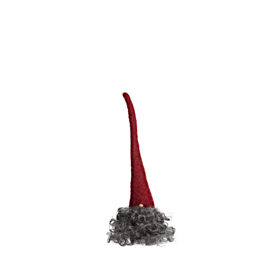 9" Gnome with Wood Base and Red Cap Image 1