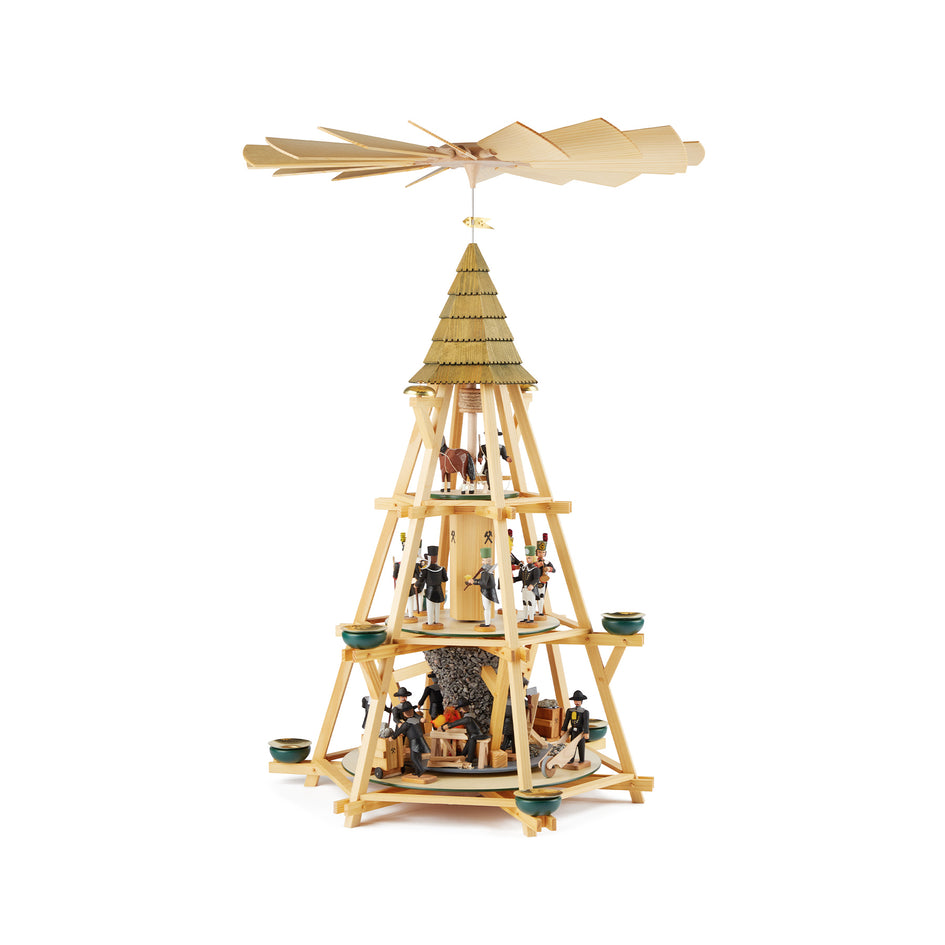 Three Storey Pyramid with Miners Working Image 1