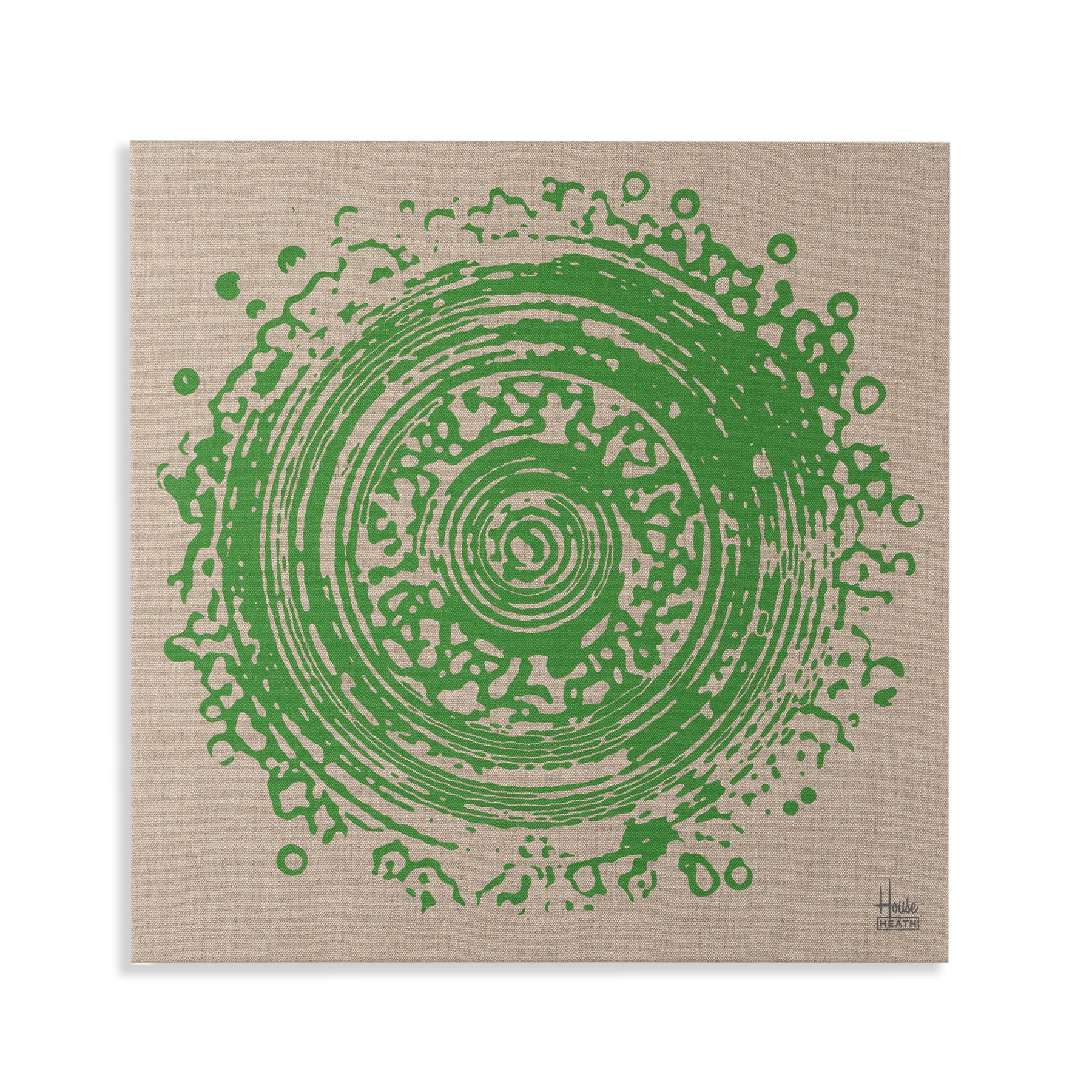Vintage Tile Stretched Canvas Print in Evergreen Zoom Image 1