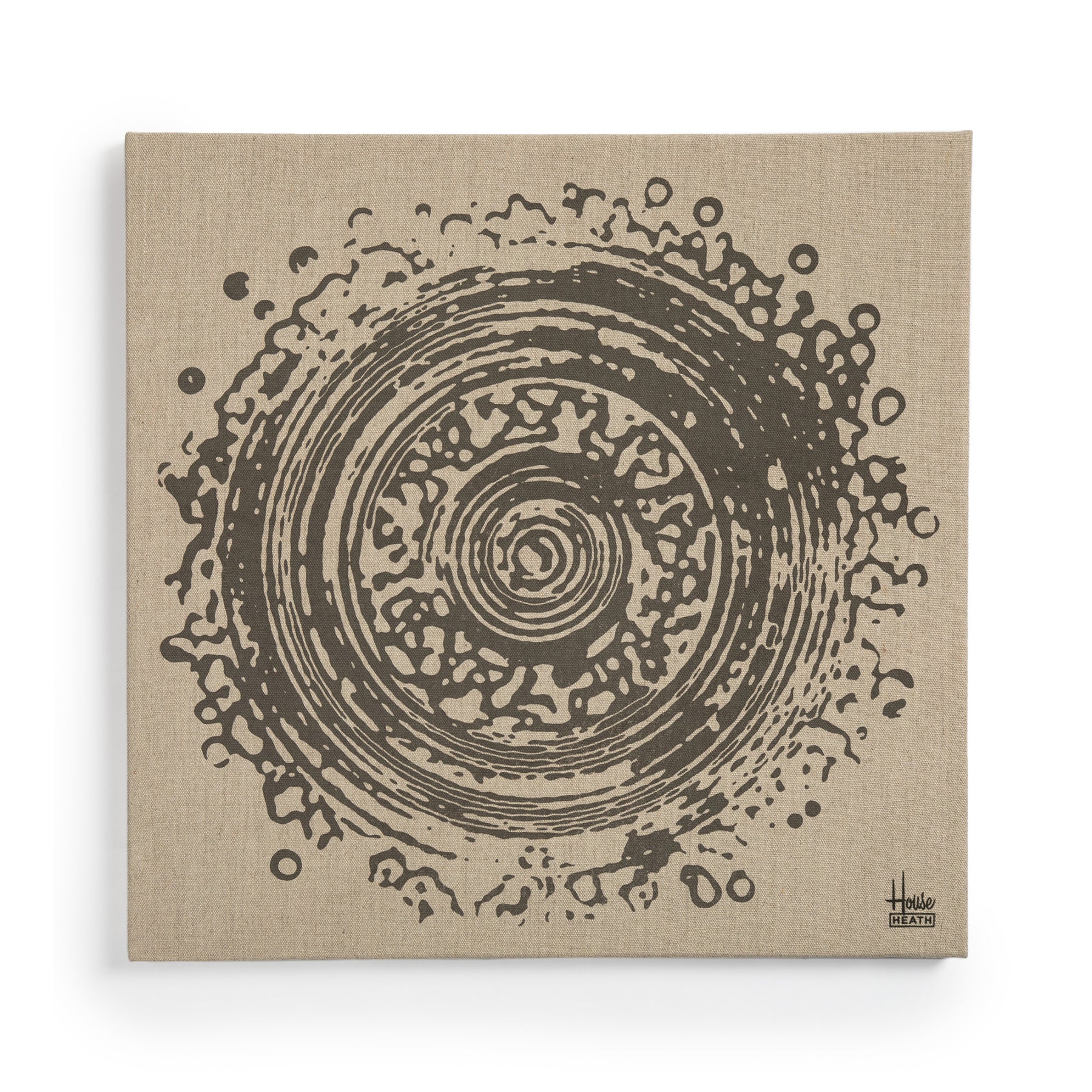 Linen Screen Print in Grey Zoom Image 1