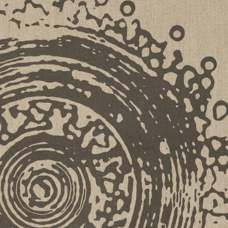 Linen Screen Print in Grey Zoom Image 2