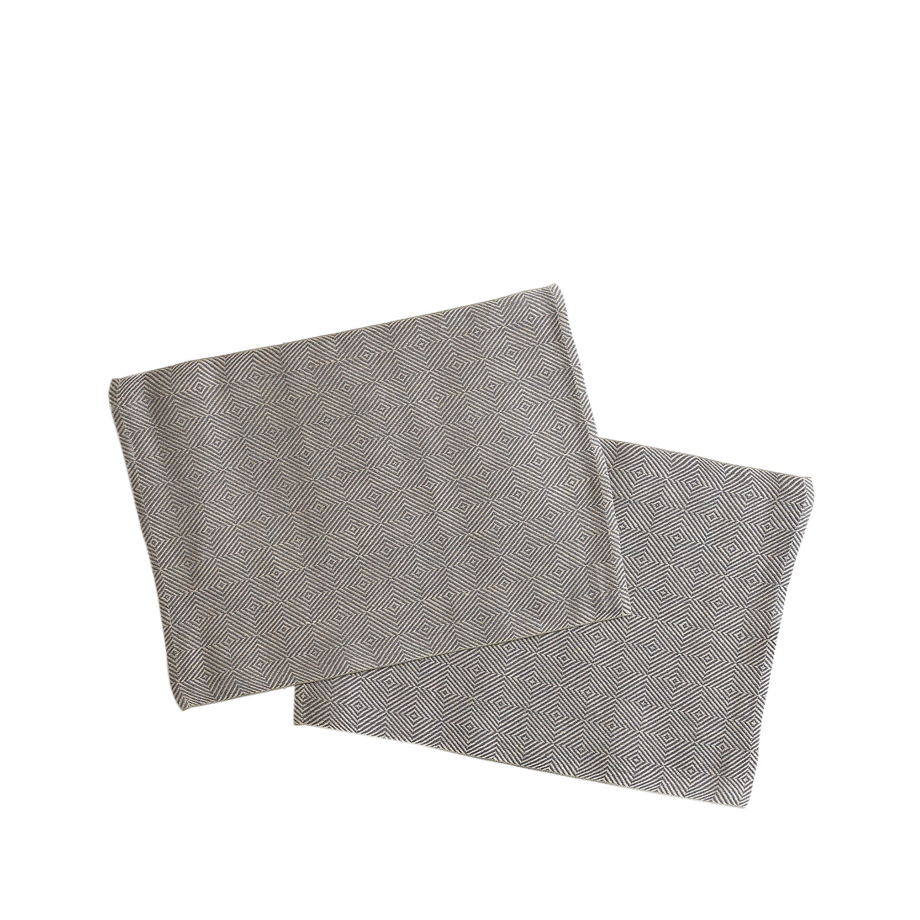 Linen Rutig Strandrag Placemats in Graphite (Set of 2) Zoom Image 1